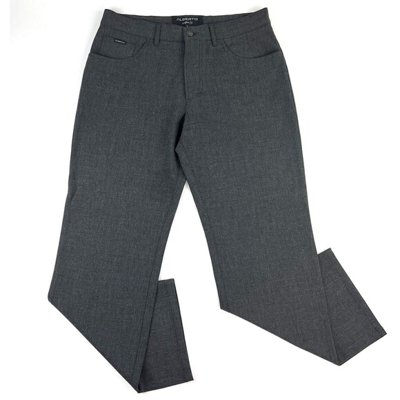 Alberto Pants Tom Comfort Fit Ceramica Polyester Stretch Charcoal 48 (34x29.5)